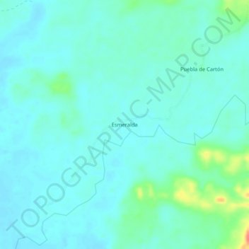 Mapa topográfico Esmeralda, altitud, relieve