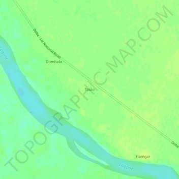 Mapa topográfico Toulo, altitud, relieve