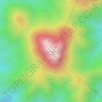 Mapa topográfico Cerro Zempoala, altitud, relieve