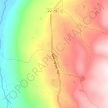 Mapa topográfico Cushman Dam, altitud, relieve
