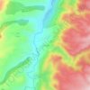 Mapa topográfico Vizcable, altitud, relieve