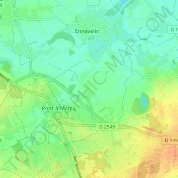 Mapa topográfico La Planque, altitud, relieve