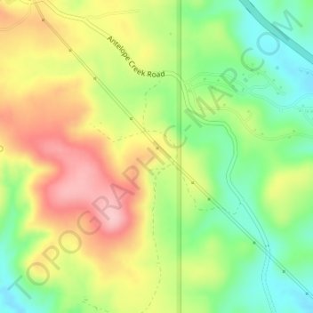 Mapa topográfico Ocotillo, altitud, relieve