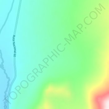 Mapa topográfico Cazadero Grande, altitud, relieve