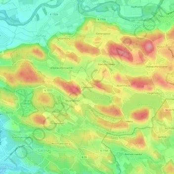 Mapa topográfico Schleinsee, altitud, relieve