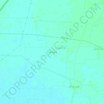 Mapa topográfico Kot Tapa, altitud, relieve