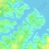 Mapa topográfico Sunset Beach, altitud, relieve