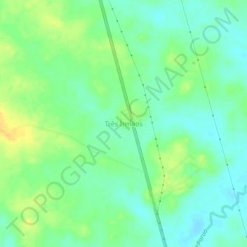 Mapa topográfico Três Irmãos, altitud, relieve