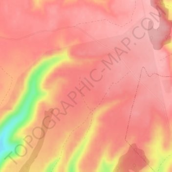 Mapa topográfico Chaparrales, altitud, relieve