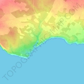Mapa topográfico Cala Pi, altitud, relieve