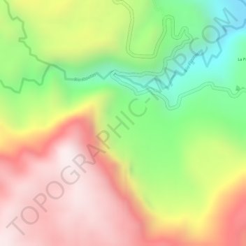 Mapa topográfico SANTA LETICIA, altitud, relieve