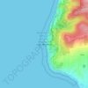 Mapa topográfico Cabo Mondego, altitud, relieve