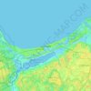 Mapa topográfico Jūrmala, altitud, relieve