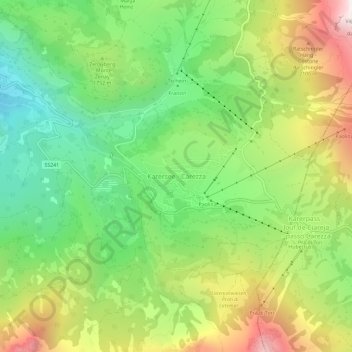 Mapa topográfico Karersee - Carezza, altitud, relieve