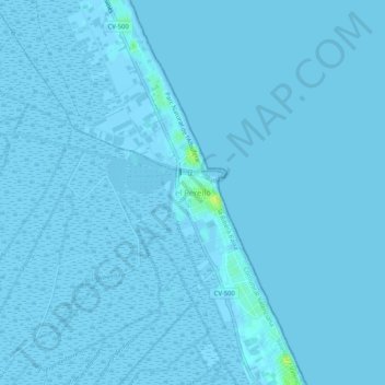 Mapa topográfico el Perelló, altitud, relieve