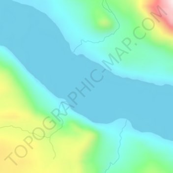 Mapa topográfico Serpentine Lake, altitud, relieve