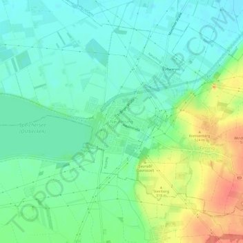 Mapa topográfico Neufinsing, altitud, relieve
