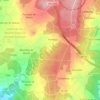 Mapa topográfico Cerradas do Monte, altitud, relieve