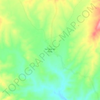 Mapa topográfico San Jose del Sitio, altitud, relieve
