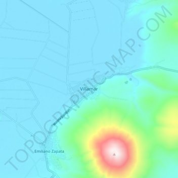 Mapa topográfico Villamar, altitud, relieve