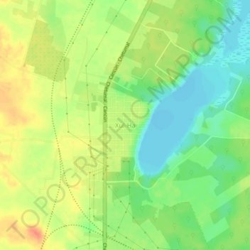 Mapa topográfico Xul-Ha, altitud, relieve