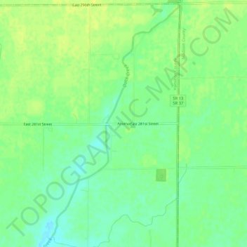 Mapa topográfico Aroma, altitud, relieve