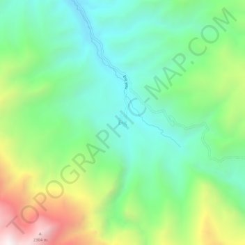Mapa topográfico Eriç, altitud, relieve