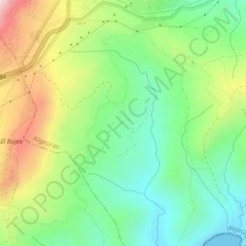 Mapa topográfico La Joya, altitud, relieve