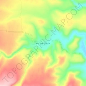 Mapa topográfico Vasco de Quiroga, altitud, relieve