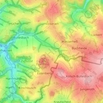 Mapa topográfico Scheuren, altitud, relieve