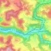 Mapa topográfico Hunas, altitud, relieve