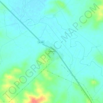 Mapa topográfico Tahivilla, altitud, relieve