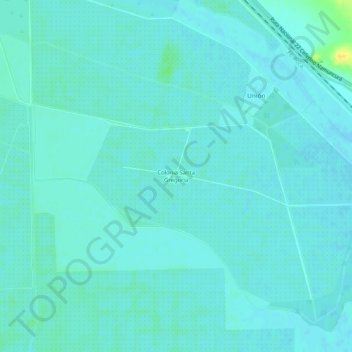 Mapa topográfico Colonia Santa Gregoria, altitud, relieve