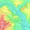 Mapa topográfico Great Amwell, altitud, relieve