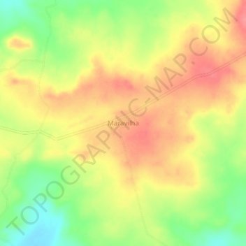 Mapa topográfico Maravilha, altitud, relieve