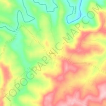 Mapa topográfico Marilu, altitud, relieve