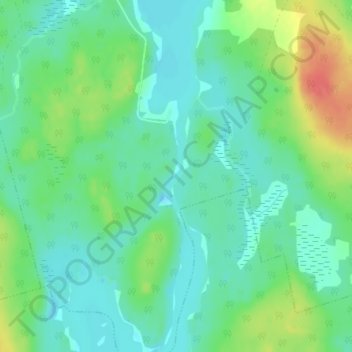Mapa topográfico Loon Lake Channel, altitud, relieve