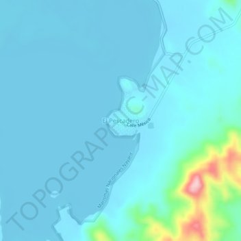 Mapa topográfico El Pescadero, altitud, relieve