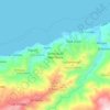 Mapa topográfico Terrazas de Alto Picure, altitud, relieve