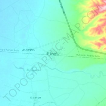 Mapa topográfico El Jagüito, altitud, relieve