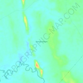 Mapa topográfico Rancho Alegre, altitud, relieve