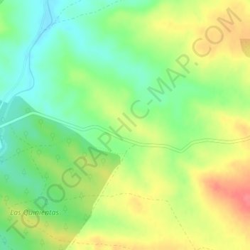 Mapa topográfico Cerro la Bomba, altitud, relieve