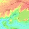 Mapa topográfico Draycote, altitud, relieve