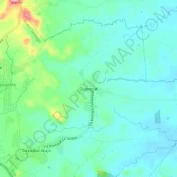 Mapa topográfico Guayaquil, altitud, relieve
