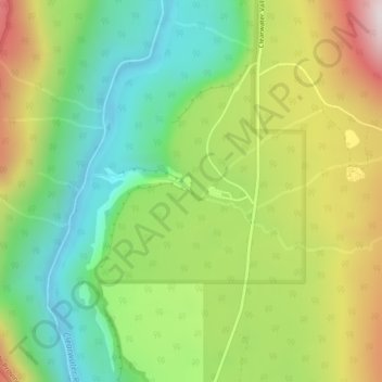 Mapa topográfico Spahats Falls, altitud, relieve