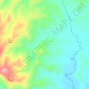 Mapa topográfico Aguas Vivas, altitud, relieve