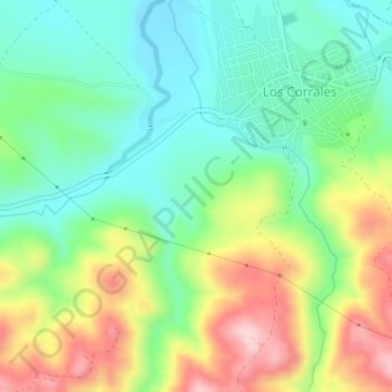 Mapa topográfico El Encinar, altitud, relieve