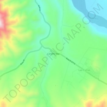 Mapa topográfico Canelillo Bajo, altitud, relieve