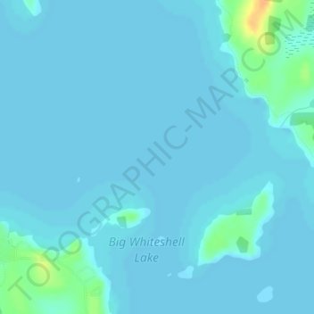 Mapa topográfico Big Whiteshell Lake, altitud, relieve