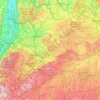 Mapa topográfico Welzheimer Wald, altitud, relieve